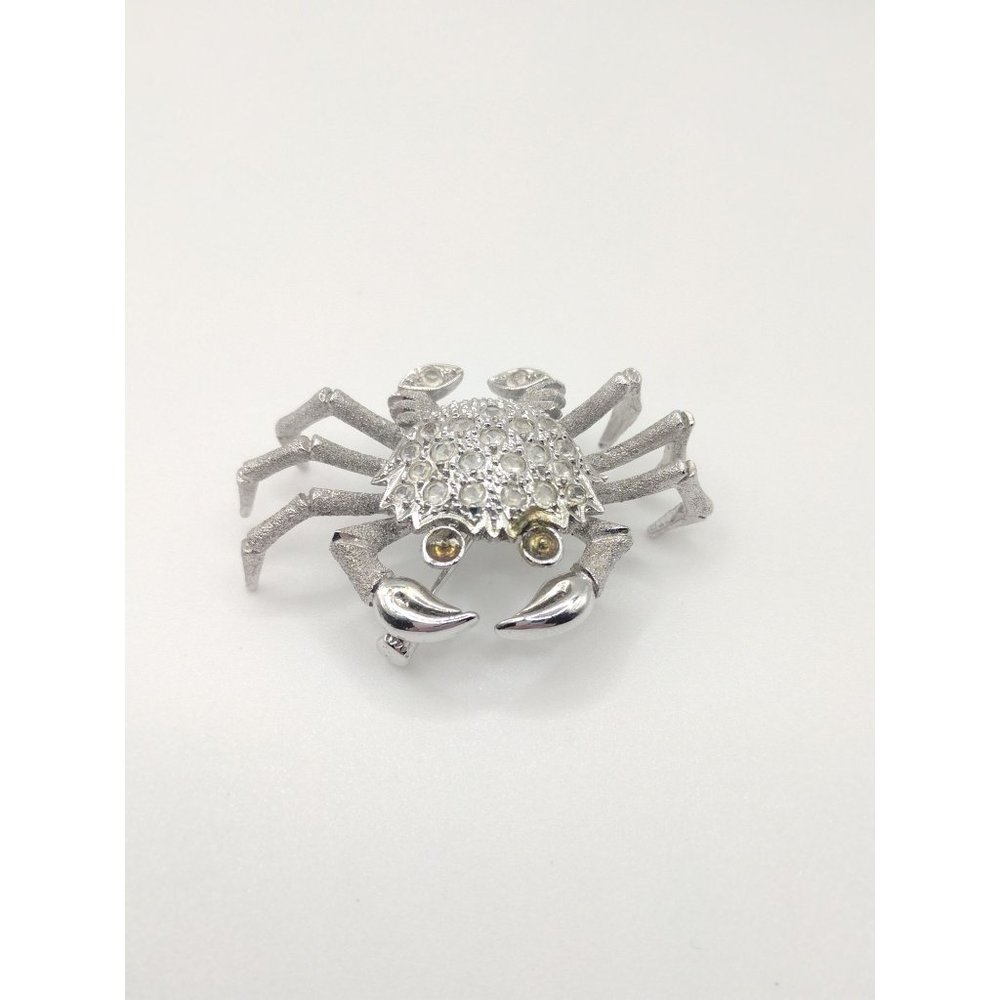 Silver Plated Stunning Zodiac Cancer Crab Pin or Brooch